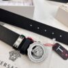 Versace Medusa Belt - Original Factory Order, Italian Imported Smooth Calfskin, 3.8cm Width, Authentic Hardware with NXP RFID Tag