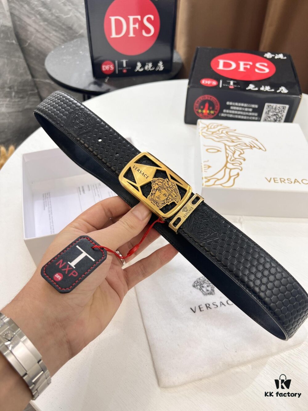 693201b33a89a121ed550794 Versace Belt, New Arrival, Genuine Top-Layer Calfskin with Medusa Embossing, Fashion Designer Brand, Soft Leather Texture, Premium Stainless Steel Hardware, 3.8cm Width