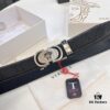 Versace Automatic Buckle Belt, Premium Cowhide with Medusa Embossing, 3.5cm Width, Top-Quality Business Formal Leather Belt