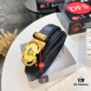 693201b53a89a121ed5507ad Versace Automatic Buckle Belt, Custom Embossed Top Grain Imported Leather, Fine Grain Cowhide, 3.5 cm Width, Luxury Business Formal Belt with Steel Automatic Slide Buckle