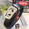 Versace Automatic Buckle Belt, Custom Calfskin with Medusa Embossing, Top-Quality Business Formal Accessory