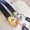 Versace Automatic Buckle Belt, Custom Calfskin with Medusa Embossing, Top-Quality Business Formal Accessory