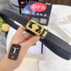 693201b63a89a121ed5507b7 Versace Automatic Buckle Belt, Custom Embossed Top-Grade Imported Leather, 3.5cm Width, Fine Grain Cowhide with Steel Hardware