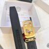 693201b63a89a121ed5507b9 Versace Automatic Buckle Belt, Custom Embossed Top-Grade Imported Leather, 3.5cm Width, Fine Grain Cowhide with Steel Hardware