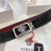 693201b83a89a121ed5507cd Versace Belt 2023 New Arrival Genuine Top-Grain Calfskin Leather Belt with Medusa Head Embossing Double-Sided Wearable Fashion Luxury Brand Belt for Men Women 3.8cm Width Stainless Steel Hardware