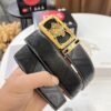 Versace Belt, New Style, Top-Quality First-Layer Cowhide with Medusa Embossing, Fashionable Soft Leather, Reversible Design, Stainless Steel Hardware, 3.8cm Width