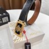 Versace Belt, New Style, Top-Quality First-Layer Cowhide with Medusa Embossing, Fashionable Soft Leather, Reversible Design, Stainless Steel Hardware, 3.8cm Width
