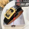 Versace Belt, New Style, Top-Quality First-Layer Cowhide with Medusa Embossing, Fashionable Soft Leather, Reversible Design, Stainless Steel Hardware, 3.8cm Width