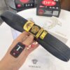 693201b93a89a121ed5507da Versace Belt, New Style, Genuine Top-Layer Cowhide with Medusa Embossing, Fashionable Streetwear Design, Soft Leather Texture, Precision Stainless Steel Hardware, 3.8cm Width