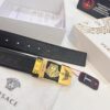 693201b93a89a121ed5507dc Versace Belt, New Style, Genuine Top-Layer Cowhide with Medusa Embossing, Fashionable Streetwear Design, Soft Leather Texture, Precision Stainless Steel Hardware, 3.8cm Width