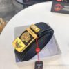 693201b93a89a121ed5507df Versace Belt, New Style, Genuine Top-Layer Cowhide with Medusa Embossing, Fashionable Streetwear Design, Soft Leather Texture, Precision Stainless Steel Hardware, 3.8cm Width