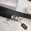 693201b93a89a121ed5507e4 Versace Belt New Style Genuine Leather with Medusa Head Embossing Fashion Brand Steel Buckle 3.8cm Width