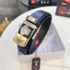 693201ba3a89a121ed5507e5 Versace Belt New Style Genuine Leather with Medusa Head Embossing Fashion Brand Steel Buckle 3.8cm Width