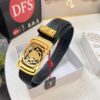 693201c53a89a121ed550857 Versace Automatic Buckle Belt, Custom Embossed Top-Grade Imported Leather, Fine Calfskin, 3.5cm Width, Premium Business Formal Belt