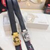 693201c63a89a121ed55085a Versace Automatic Buckle Belt, Custom Embossed Top-Grade Imported Leather, Fine Calfskin, 3.5cm Width, Premium Business Formal Belt