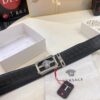 Versace Automatic Buckle Belt, Custom Embossed Top Grain Imported Leather with Fine Grain Calfskin, 3.5cm Width, Premium Business Formal Belt