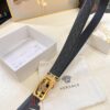 693201c83a89a121ed55087b Versace Automatic Buckle Belt, Premium Cowhide with Medusa Embossing, 3.5cm Width, Top-Quality Business Formal Accessory
