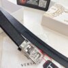 693201ca3a89a121ed550890 Versace Automatic Buckle Belt, Custom Embossed Top-Grade Imported Calfskin, Fine Grain Leather with Wax Thread Stitching, 3.5cm Width, Premium Business Formal Belt
