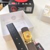 Versace Belt, New Style, Top-Quality First-Layer Cowhide with Medusa Embossing, Fashionable Soft Leather, Reversible Design, Stainless Steel Hardware, 3.8cm Width