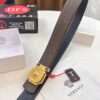 Versace Belt, New Style, Top-Quality First-Layer Cowhide with Medusa Embossing, Fashionable Soft Leather, Reversible Design, Stainless Steel Hardware, 3.8cm Width