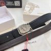 693201cd3a89a121ed5508aa Versace Belt, New Style, Top-Quality Full-Grain Calfskin with Medusa Embossing, Fashionable Design, Soft Leather Feel, Reversible Use, Stainless Steel Hardware, 3.8cm Width