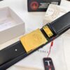 693201cf3a89a121ed5508b8 Versace Belt, Genuine Italian Top Grain Calfskin, 3.8cm Width, Original Factory Direct, Hong Kong Tax-Free Gift Box, Authentic NXP RFID Tag