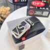 693201d03a89a121ed5508c2 Versace Belt, Genuine Italian Crocodile Grain Top Layer Calfskin Leather, Hollow Stainless Steel Hardware, 3.8cm Width, Duty-Free Hong Kong T Gift Box Edition 🎁