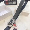 693201d03a89a121ed5508c3 Versace Belt, Genuine Italian Crocodile Grain Top Layer Calfskin Leather, Hollow Stainless Steel Hardware, 3.8cm Width, Duty-Free Hong Kong T Gift Box Edition 🎁