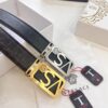 693201d03a89a121ed5508c4 Versace Belt, Genuine Italian Crocodile Grain Top Layer Calfskin Leather, Hollow Stainless Steel Hardware, 3.8cm Width, Duty-Free Hong Kong T Gift Box Edition 🎁