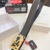 693201d03a89a121ed5508c7 Versace Belt, Genuine Italian Crocodile Grain Top Layer Calfskin, Hollow Stainless Steel Hardware, 3.8cm Width, Duty-Free Authentic Product