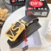 693201d03a89a121ed5508c8 Versace Belt, Genuine Italian Crocodile Grain Top Layer Calfskin, Hollow Stainless Steel Hardware, 3.8cm Width, Duty-Free Authentic Product