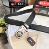 693201d33a89a121ed5508e6 Versace Automatic Buckle Belt, Custom Embossed Top Grain Imported Leather with Fine Calfskin, 3.5cm Width