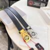 693201d33a89a121ed5508e7 Versace Automatic Buckle Belt, Custom Embossed Top Grain Imported Leather with Fine Calfskin, 3.5cm Width
