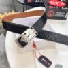693201d33a89a121ed5508ed Versace Belt, New Arrival, Top-Quality Genuine Leather with Medusa Head Embossing, Soft Touch, Stainless Steel Hardware, Fashionable Streetwear Style, 3.8cm Width
