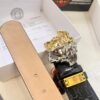 Versace Genuine Leather Belt with Medusa Buckle – Original Order, Italian Imported Calfskin, Crocodile Texture, 3.8cm Width