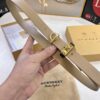 693201d63a89a121ed550913 Burberry Equestrian Women's Leather Belt, Top-Quality Full-Grain Calfskin with Steel Buckle, 2.0cm Width, Fashionable and Soft to Touch