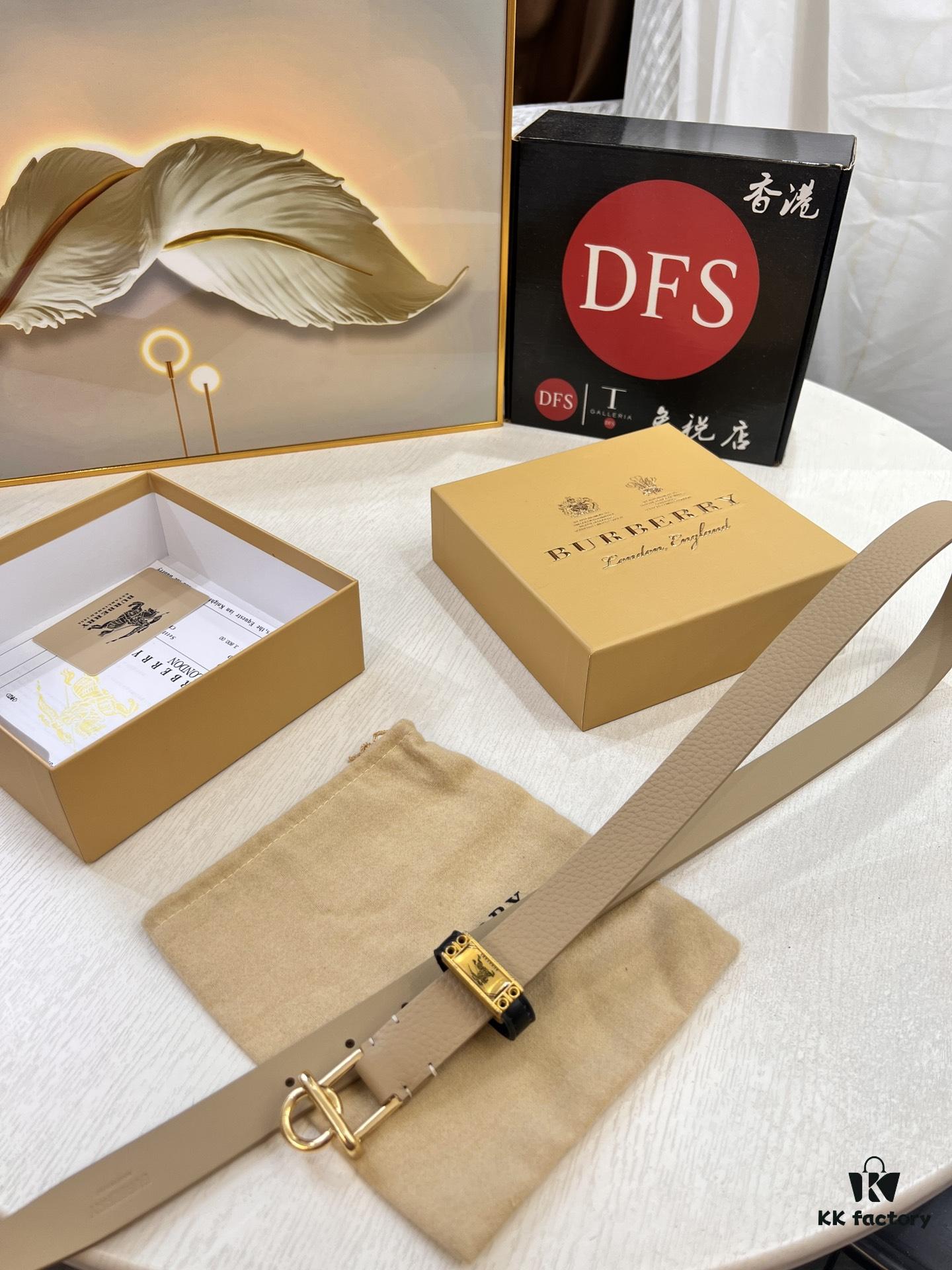 693201d63a89a121ed550916 Burberry Equestrian Women's Leather Belt, Top-Quality Full-Grain Calfskin with Steel Buckle, 2.0cm Width, Fashionable and Soft to Touch