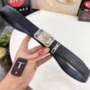693201ea3a89a121ed550921 VERSACE Automatic Buckle Belt - Premium Top Grain Imported Leather with Medusa Embossing, 3.5cm Width, Smooth Slide Track Clasp