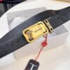 Versace Automatic Buckle Belt Genuine Calfskin Embossed with Medusa Head