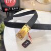 Versace Automatic Buckle Belt Genuine Calfskin Embossed with Medusa Head