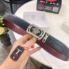 693201ee3a89a121ed55092f Versace Medusa Leather Belt - Original Factory Order, Italian Imported Top Grain Calfskin, Wine Red Plain Weave, 3.8cm Width