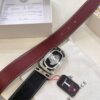 693201ee3a89a121ed550932 Versace Medusa Leather Belt - Original Factory Order, Italian Imported Top Grain Calfskin, Wine Red Plain Weave, 3.8cm Width