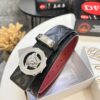 693201f73a89a121ed55093c Versace Medusa Belt - Authentic Original Order, Italian Imported Top Grain Calfskin, Wine Red Plain Texture, 3.8cm Width