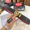 693201f73a89a121ed55093d Versace Medusa Belt - Original Factory Direct, Italian Imported Top Grain Calfskin, Wine Red Plain Texture, 3.8cm Width