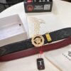 693201f73a89a121ed55093e Versace Medusa Belt - Original Factory Direct, Italian Imported Top Grain Calfskin, Wine Red Plain Texture, 3.8cm Width