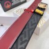 693201f73a89a121ed55093f Versace Medusa Belt - Original Factory Direct, Italian Imported Top Grain Calfskin, Wine Red Plain Texture, 3.8cm Width