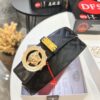 693201f73a89a121ed550940 Versace Medusa Belt - Original Factory Direct, Italian Imported Top Grain Calfskin, Wine Red Plain Texture, 3.8cm Width