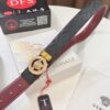 693201f73a89a121ed550941 Versace Medusa Belt - Original Factory Direct, Italian Imported Top Grain Calfskin, Wine Red Plain Texture, 3.8cm Width