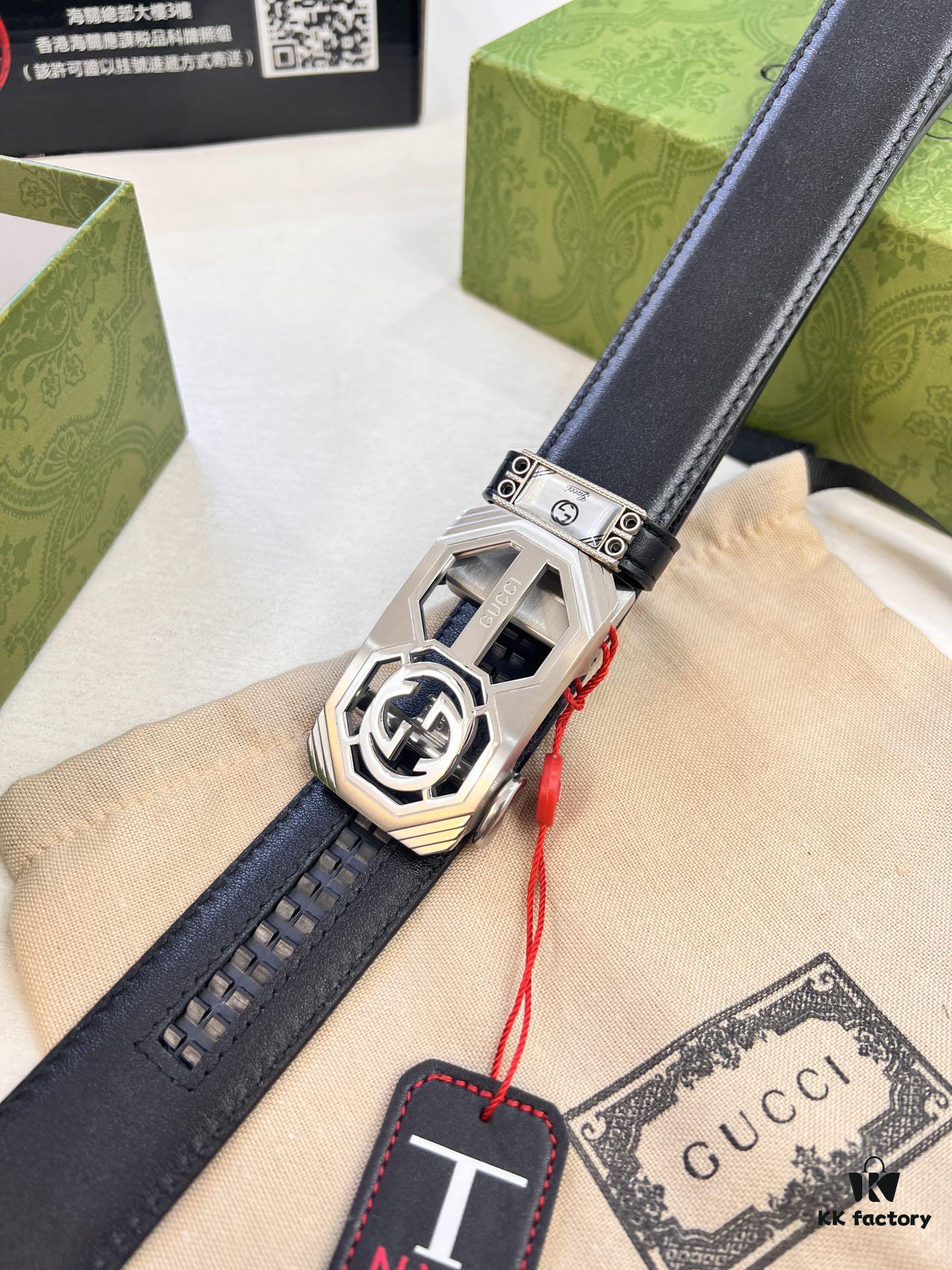 693201fd3a89a121ed550947 Master's Recommendation 🎺🎺 Real Photo Gucci Automatic Buckle Leather Belt, Embossed Full-Grain Cowhide, Top-Quality Business Formal Belt, Smooth Gliding Automatic Mechanism, Soft Feel, Premium Stainless Steel Exterior Hardware, 3.5 cm Width