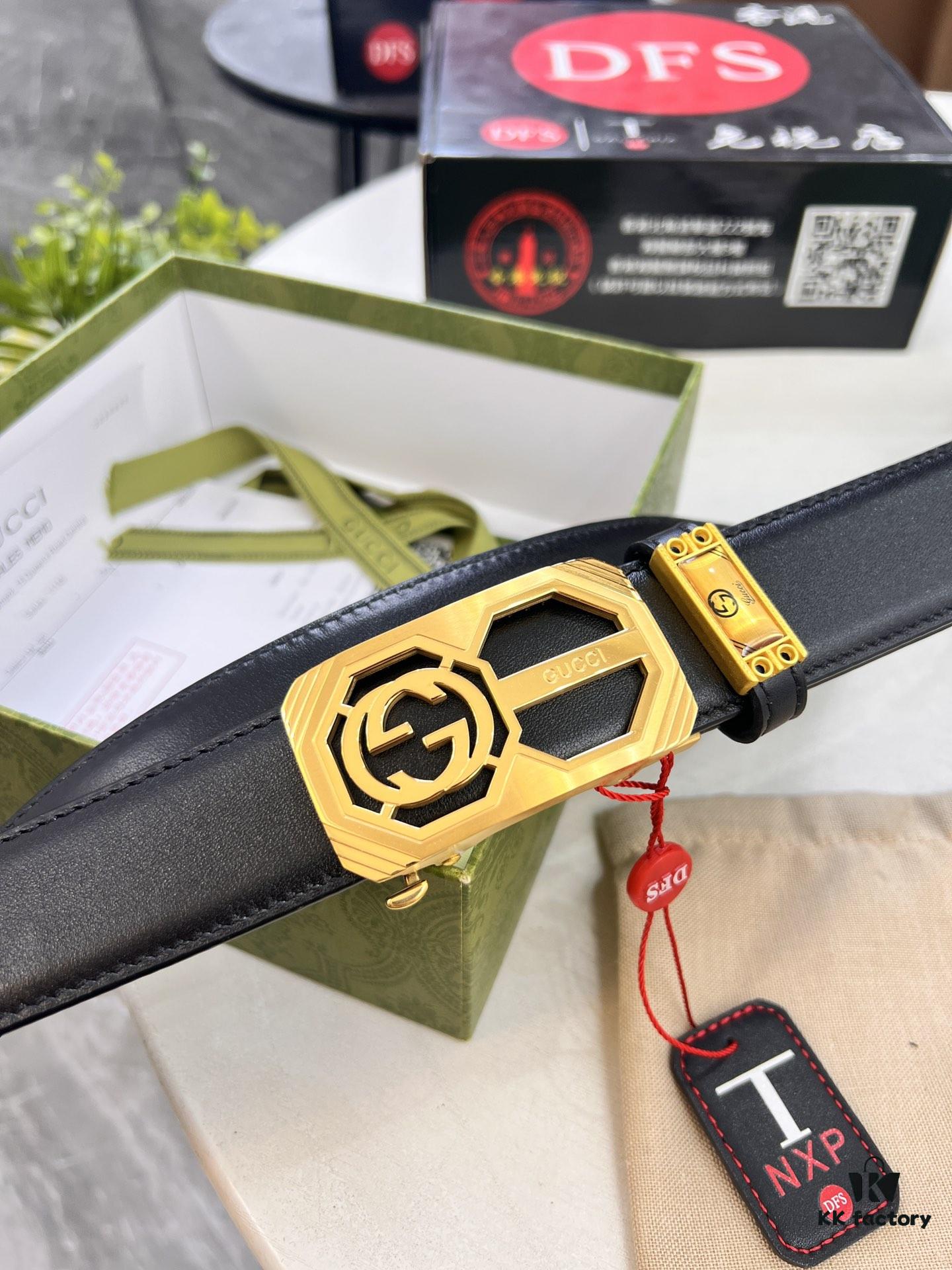 693201fd3a89a121ed55094c Gucci Automatic Buckle Belt, Embossed Full-Grain Cowhide, 3.5cm Width, Top-Quality Business Formal Belt with NXP Anti-Counterfeit Chip